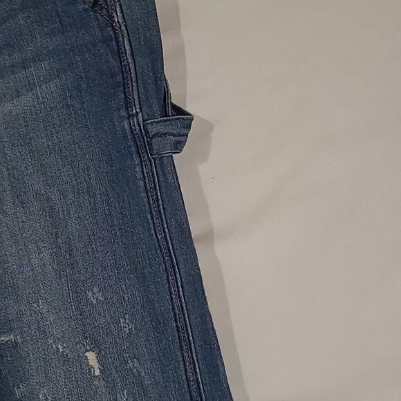 Pilcro & The Letterpress anthropologie Distressed Straight Leg Utility Sz 24x26 - Picture 5 of 14